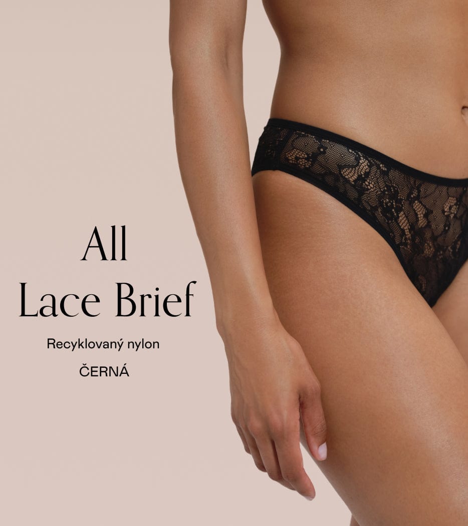 Balíček All Lace Brief Černá&Růžová - 4 ks