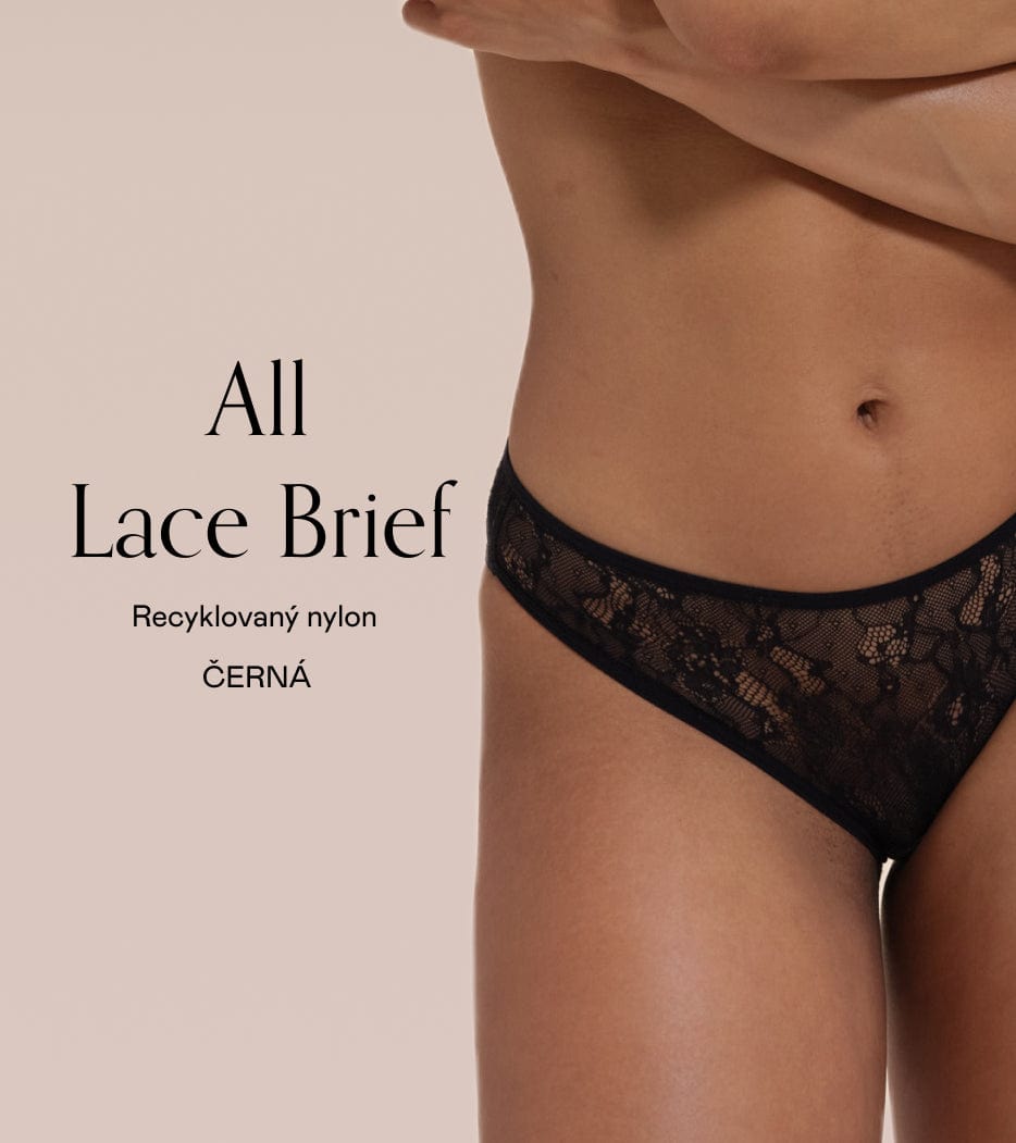 Balíček All Lace Brief Černá&Růžová - 4 ks