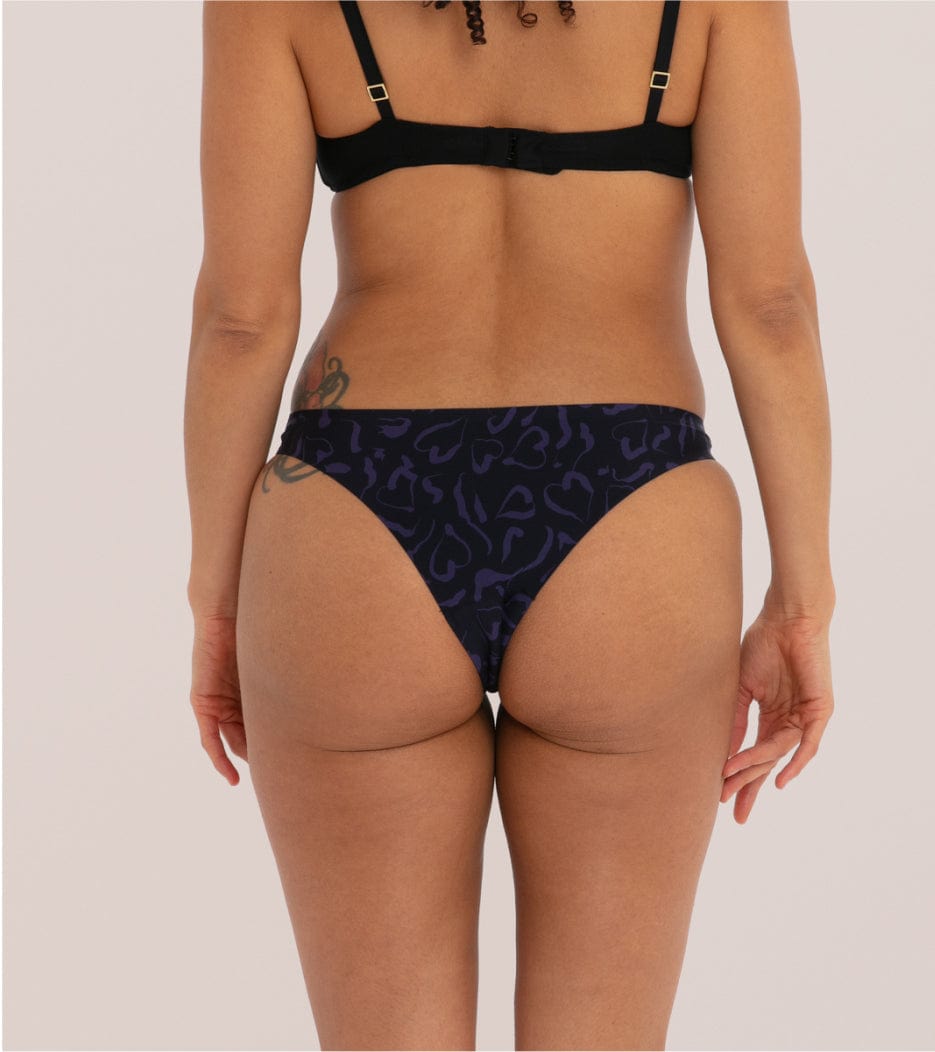 Invisible Brazilian - Recyklovaný nylon - Abstraktní fialová