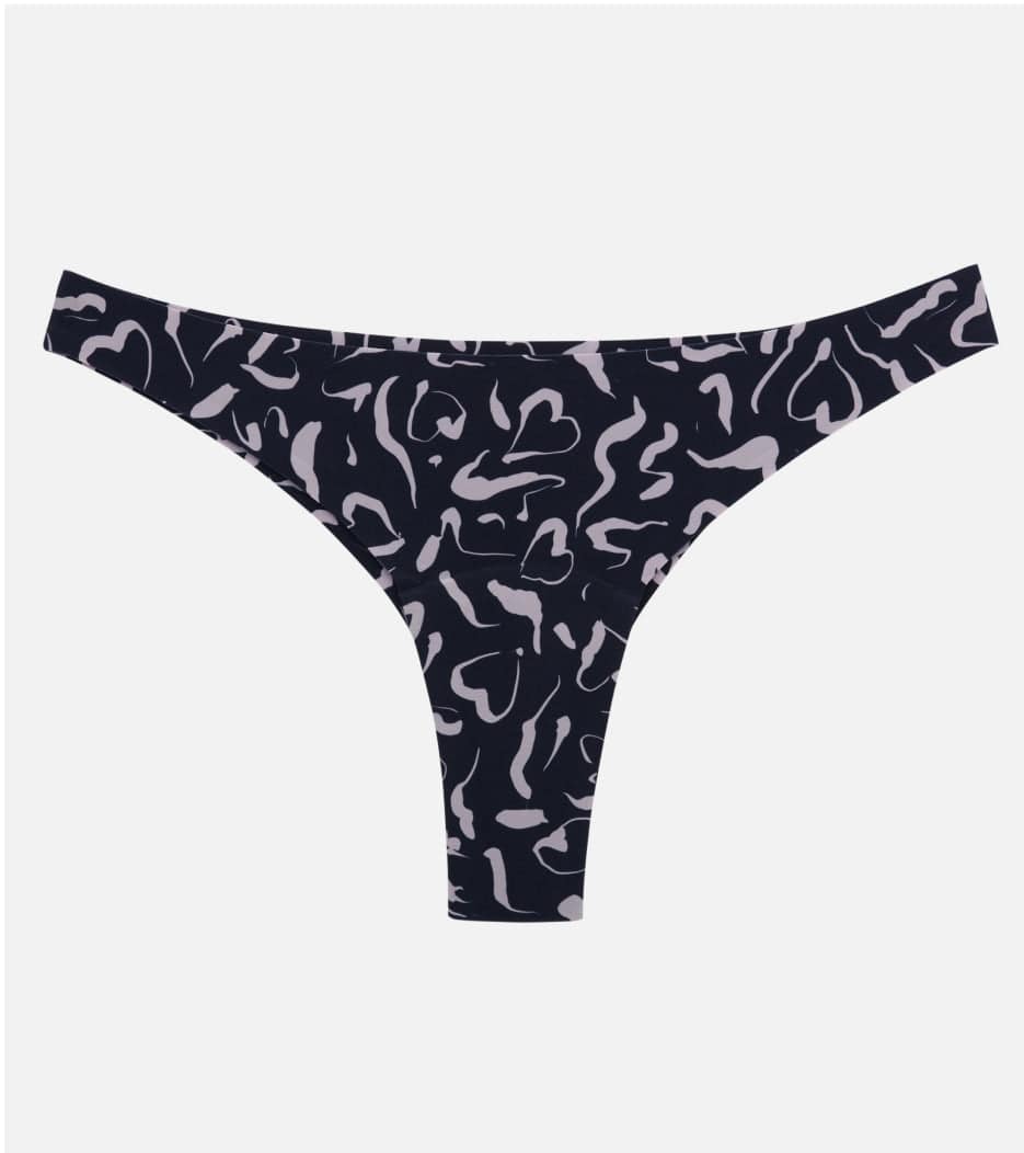 Invisible Brazilian - Recyklovaný nylon - Abstraktní růžová