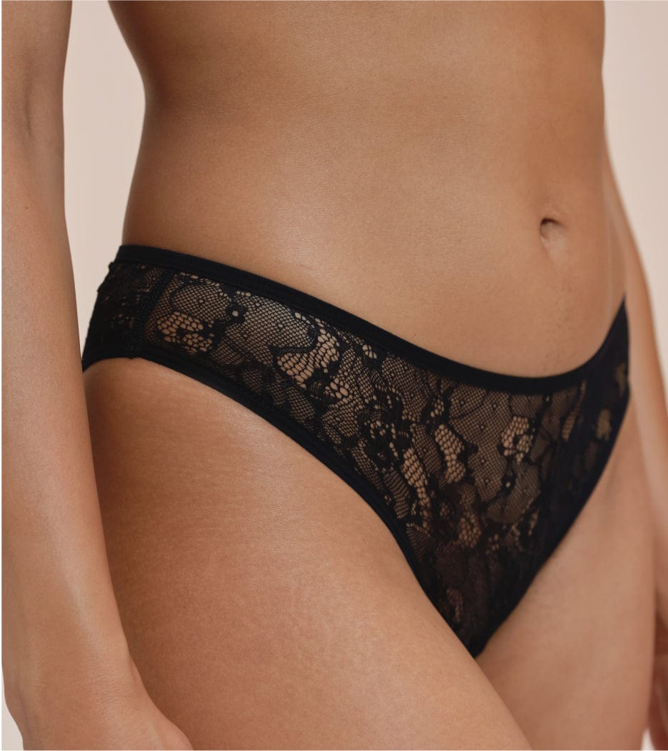 All Lace Brief - Recyklovaný nylon - Černá