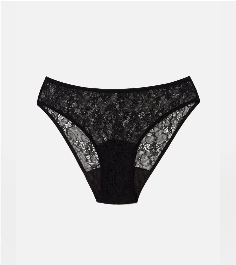 All Lace Brief - Recyklovaný nylon - Černá