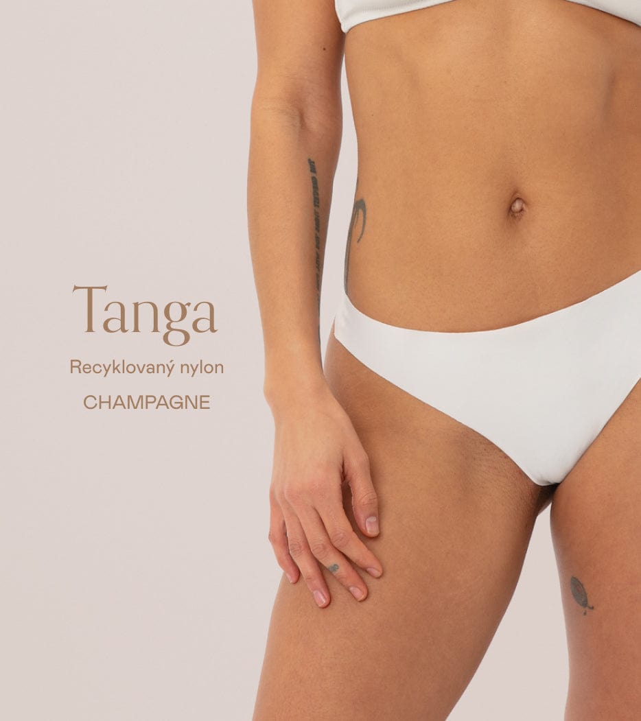 Balíček Clean cut Tanga champagne - 5 ks