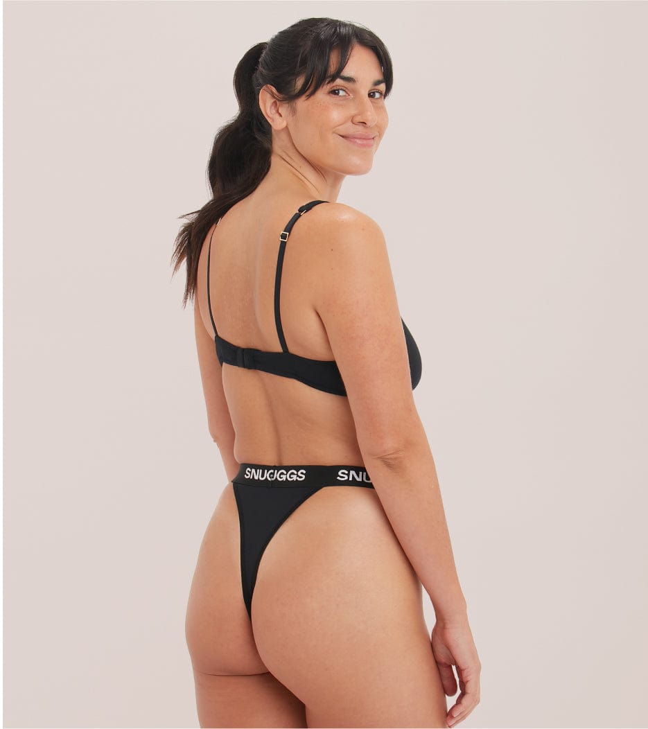 Waistband Tanga - Černá